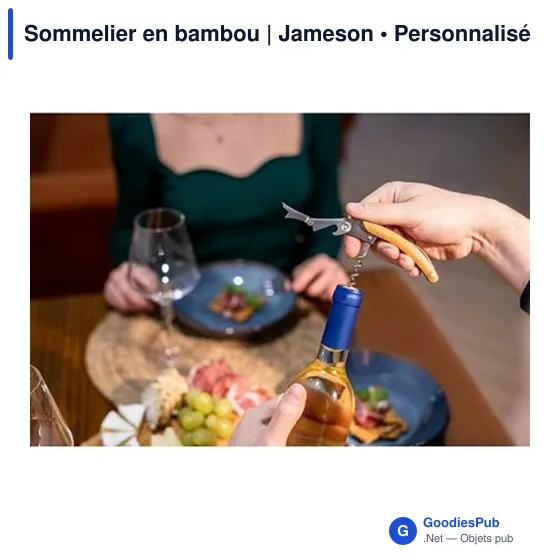 Sommelier en bambou personnalisable avec logo - Jameson - Image 9