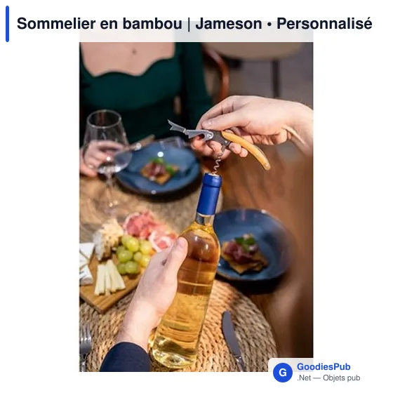 Sommelier en bambou personnalisable avec logo - Jameson - Image 10