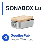 SONABOX Lunch box en acier inox. 750ml - Miniature 2