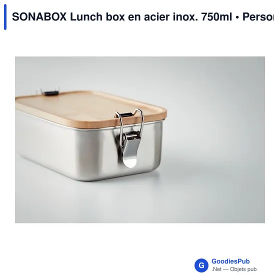 SONABOX Lunch box en acier inox. 750ml - Image 5