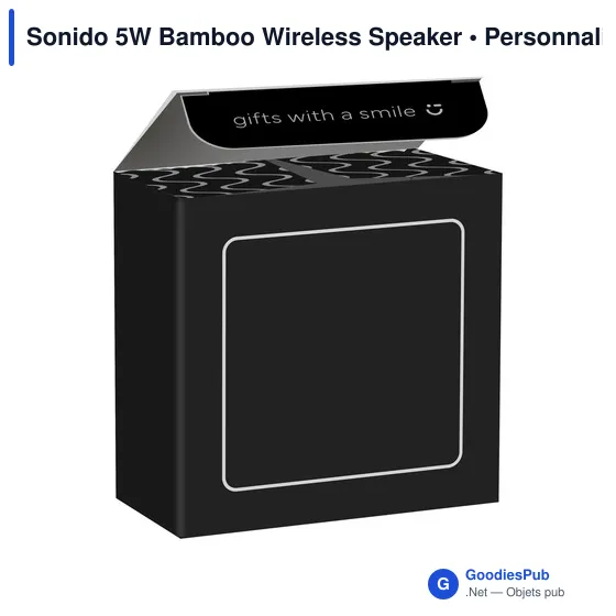 Enceinte sans fil personnalisable en bambou avec logo - Sonido 5W - Image 5