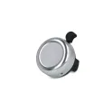 Variante Argent - Sonnette de vélo personnalisable compacte en aluminium avec logo - Noir ou argent