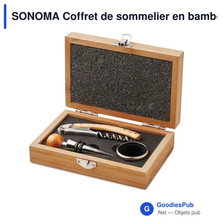 SONOMA Coffret de sommelier en bambou