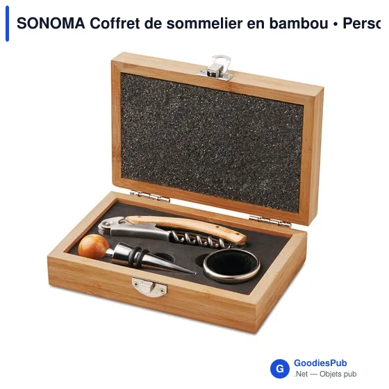 SONOMA Coffret de sommelier en bambou - Image 1
