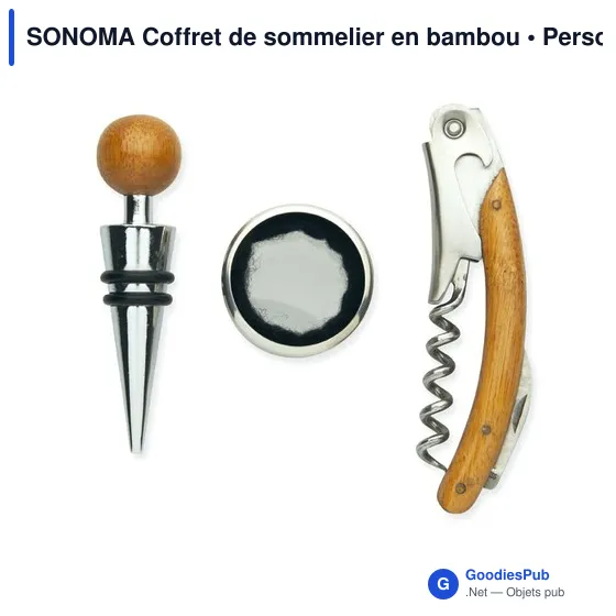 SONOMA Coffret de sommelier en bambou - Image 2