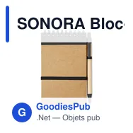 SONORA Bloc-notes recyclé et stylo - Miniature 1