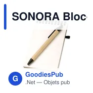 SONORA Bloc-notes recyclé et stylo - Miniature 3