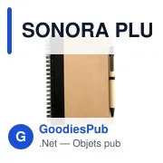 SONORA PLUS Bloc-notes recyclé et stylo - Miniature 1