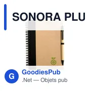 SONORA PLUS Bloc-notes recyclé et stylo - Miniature 2