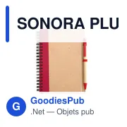 SONORA PLUS Bloc-notes recyclé et stylo - Miniature 7