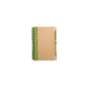 Variante vert citron - SONORA PLUS Bloc-notes recyclé et stylo