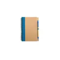 Variante bleu - SONORA PLUS Bloc-notes recyclé et stylo