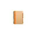 Variante orange - SONORA PLUS Bloc-notes recyclé et stylo