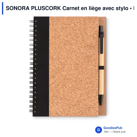 SONORA PLUSCORK Carnet en liège avec stylo - Image 1