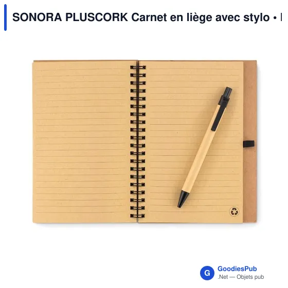 SONORA PLUSCORK Carnet en liège avec stylo - Image 2