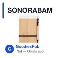 SONORABAM Set de bloc-notes A6 en bambou - Miniature 3