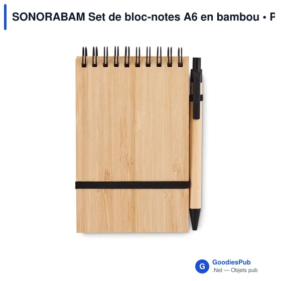 SONORABAM Set de bloc-notes A6 en bambou - Image 3