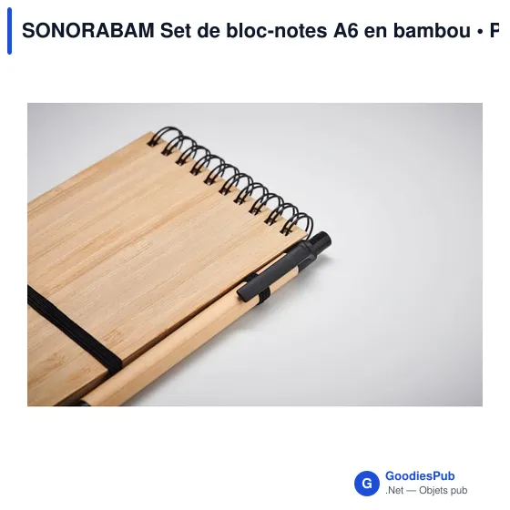 SONORABAM Set de bloc-notes A6 en bambou - Image 6