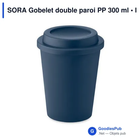 SORA Gobelet double paroi PP 300 ml