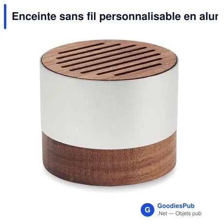 Enceinte sans fil personnalisable en aluminium recyclé avec logo