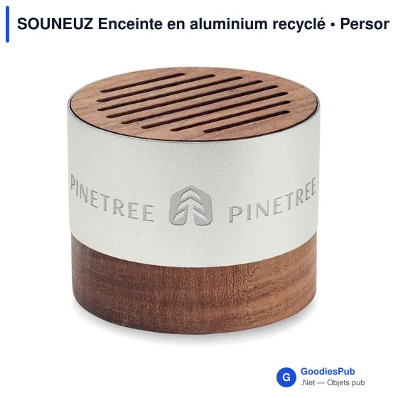 Enceinte sans fil personnalisable en aluminium recyclé avec logo - Image 4