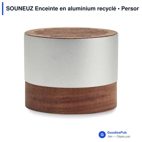 Enceinte sans fil personnalisable en aluminium recyclé avec logo - Image 8