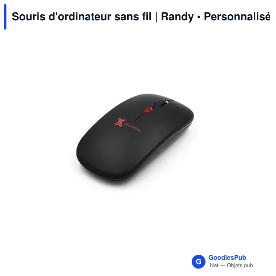 Souris d'ordinateur sans fil personnalisable avec logo - Randy - Image 3