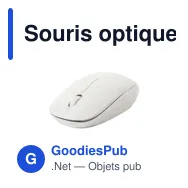 Souris optique sans fil personnalisable Estiky avec logo - Miniature 1