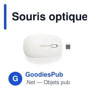 Souris optique sans fil personnalisable Estiky avec logo - Miniature 2
