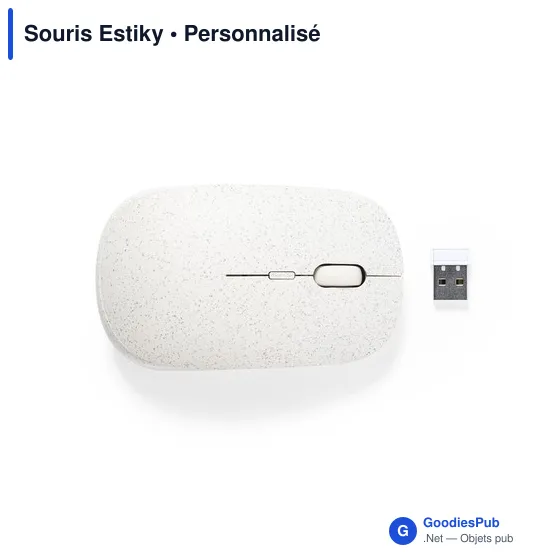 Souris optique sans fil personnalisable Estiky avec logo - Image 2