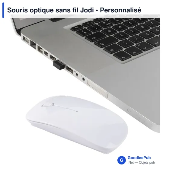 Souris optique sans fil personnalisable Jodi avec logo - Image 2