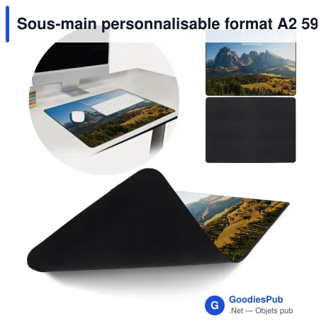 Sous-main personnalisable format A2 59 x 42 cm avec logo - Sublimation