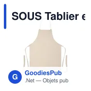 SOUS Tablier en coton recyclé - Miniature 2