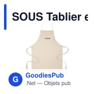 SOUS Tablier en coton recyclé - Miniature 3
