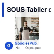 SOUS Tablier en coton recyclé - Miniature 4