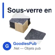 Sous-verre personnalisable en feutre rPET avec logo - Lawrence - Miniature 2