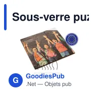 Sous-verre puzzle personnalisable avec logo | Oberon - Miniature 1