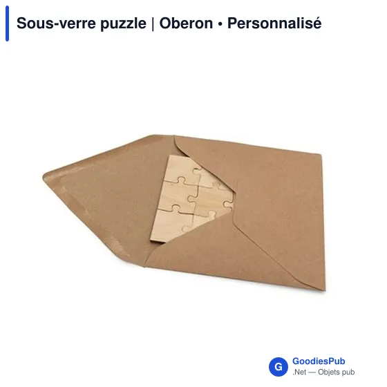 Sous-verre puzzle personnalisable avec logo | Oberon - Image 11