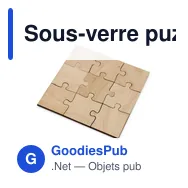 Sous-verre puzzle personnalisable avec logo | Oberon - Miniature 5