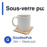 Sous-verre puzzle personnalisable avec logo | Oberon - Miniature 6