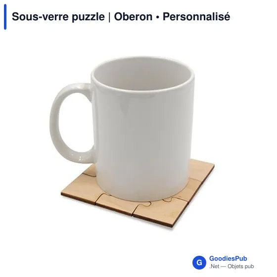 Sous-verre puzzle personnalisable avec logo | Oberon - Image 6