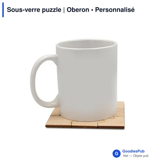 Sous-verre puzzle personnalisable avec logo | Oberon - Image 7