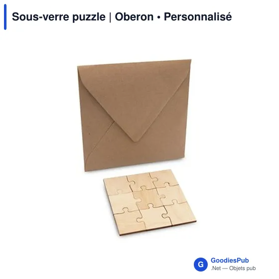 Sous-verre puzzle personnalisable avec logo | Oberon - Image 9