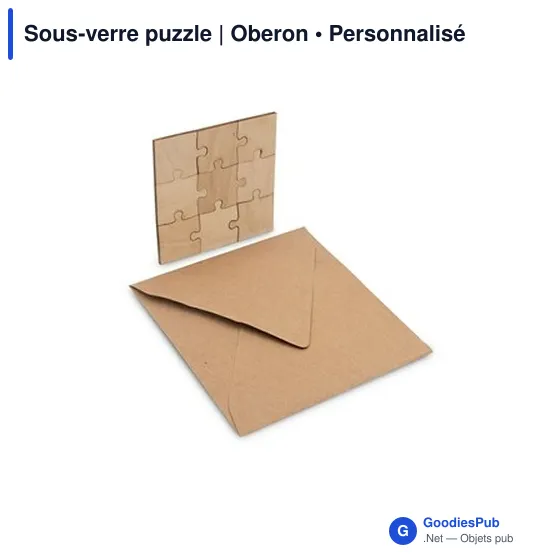 Sous-verre puzzle personnalisable avec logo | Oberon - Image 10