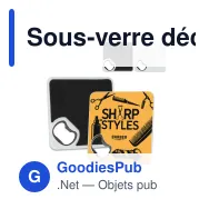 Sous-verre décapsuleur personnalisable en ABS recyclé avec logo - R-ABS - Miniature 1