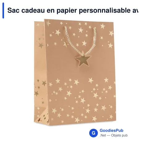Sac cadeau en papier personnalisable avec logo - SPARKLE