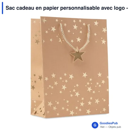Sac cadeau en papier personnalisable avec logo - SPARKLE - Image 1