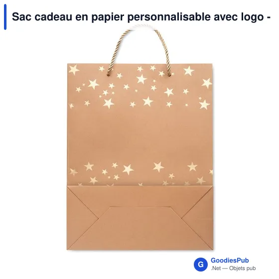 Sac cadeau en papier personnalisable avec logo - SPARKLE - Image 2