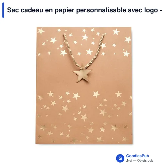 Sac cadeau en papier personnalisable avec logo - SPARKLE - Image 3
