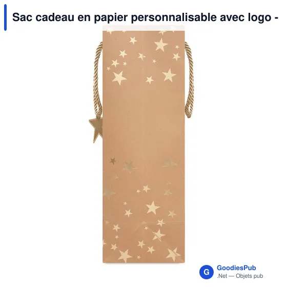 Sac cadeau en papier personnalisable avec logo - SPARKLE - Image 4
